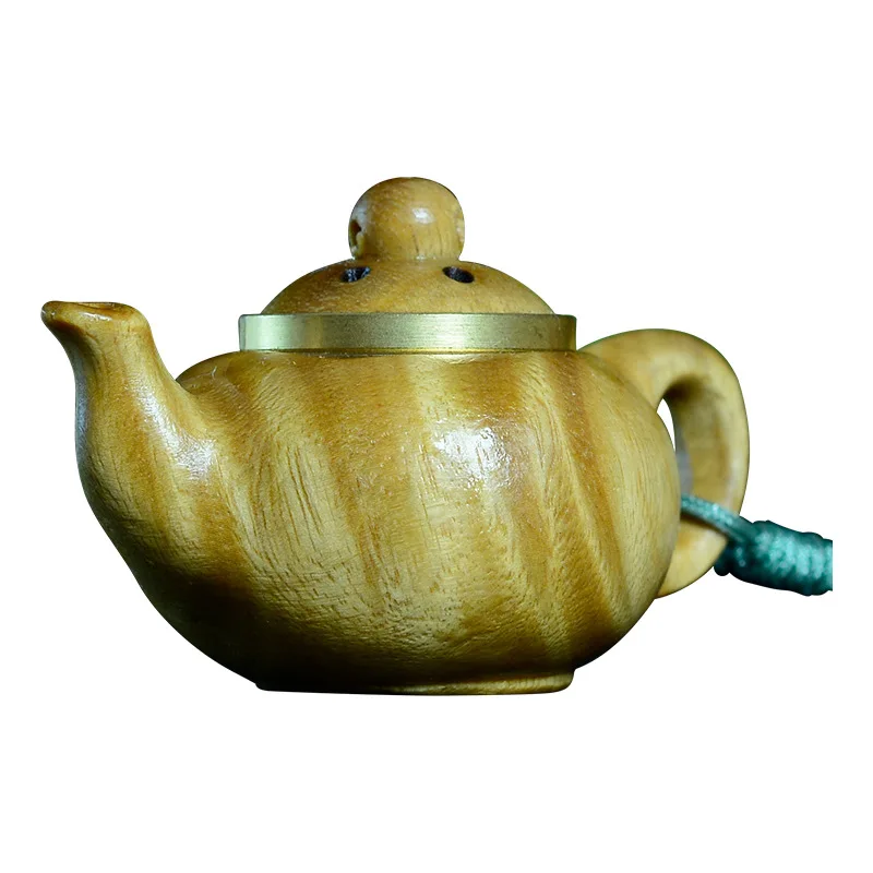 Зеленый горшок с ручкой из сандалового дерева полый мешок для благовоний шар