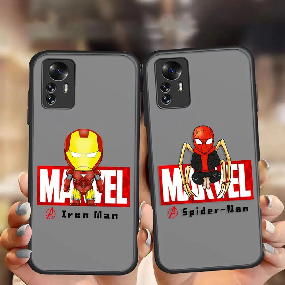 

Marvel Avengers Cartoon Matte For Xiaomi 12 Pro Case For Xiaomi Mi 12 Mi 11 Mi 11T 10 10S 9 8 6X 5X A3 Ultra Lite Tpro Pro Cover