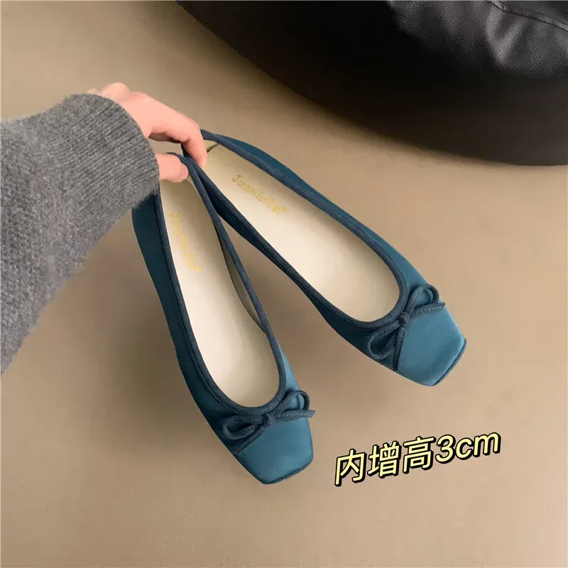 Новинка 2023 года твидовые женские удобные балетки без шнуровки на плоской подошве