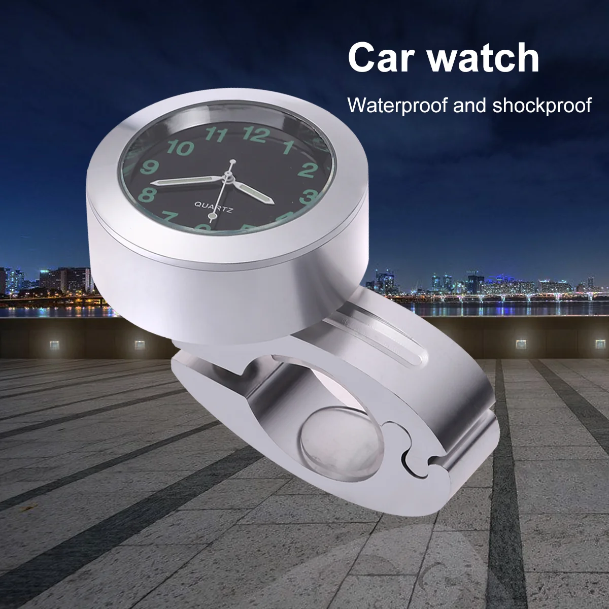 

Clock Motorcycle Handlebar Watch Digital Motorbike Mount Car Dashboard Waterproof Mini Handbar Accessory For Bike