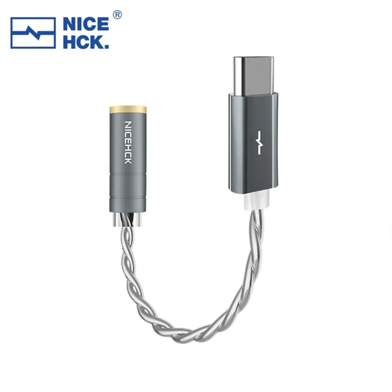Фото Адаптер NICEHCK NK1 Type-C на 3,5 мм Hi-Fi без потерь CX31993 Чип OCC и посеребренный смешанный провод OCC №3