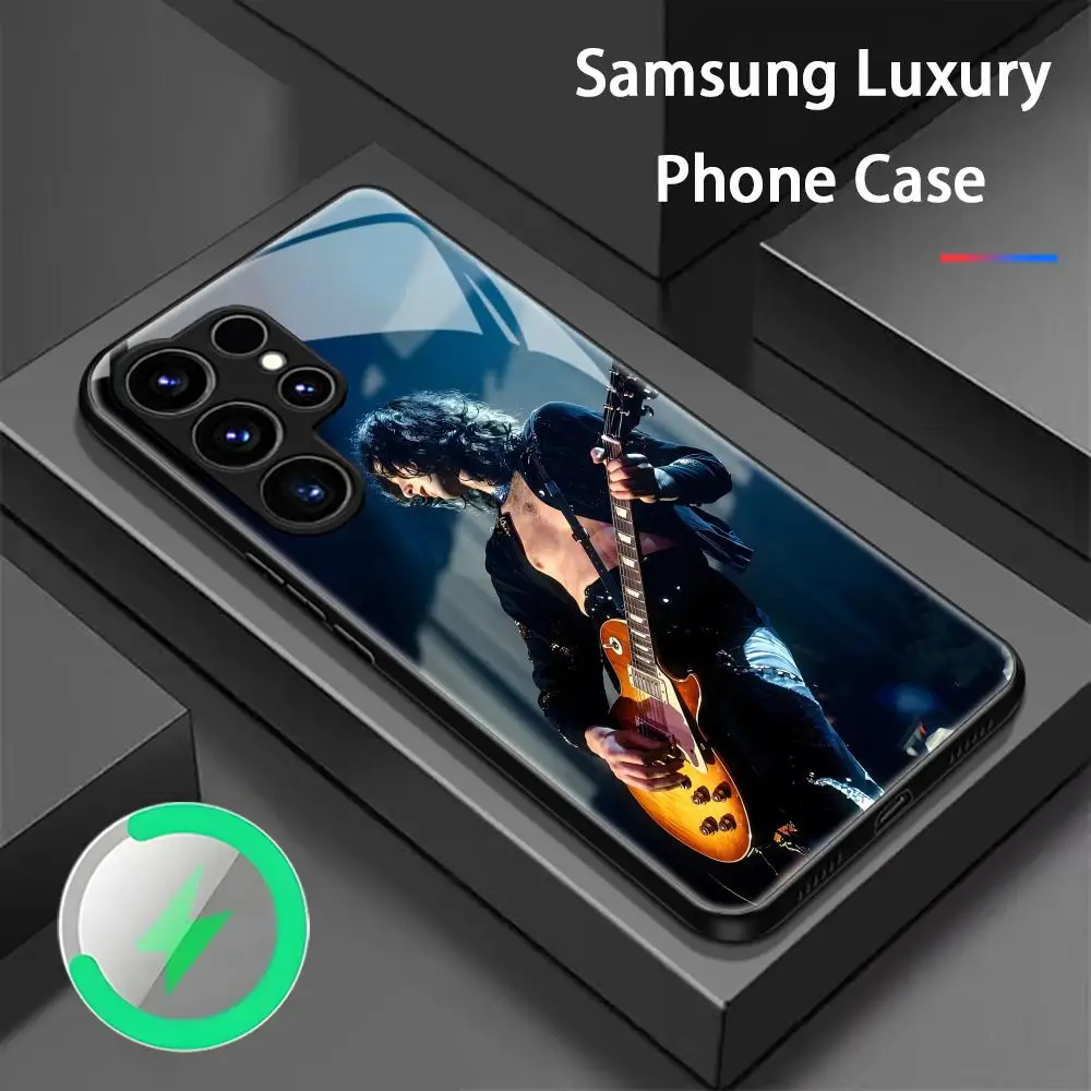 Фото Брендовый чехол для телефона Samsung S26 S25 S24 S23 S22 S21 S20 Plus Ultra L-Led Z-ZeppelinEs-S, стеклянный магнитный чехол №2