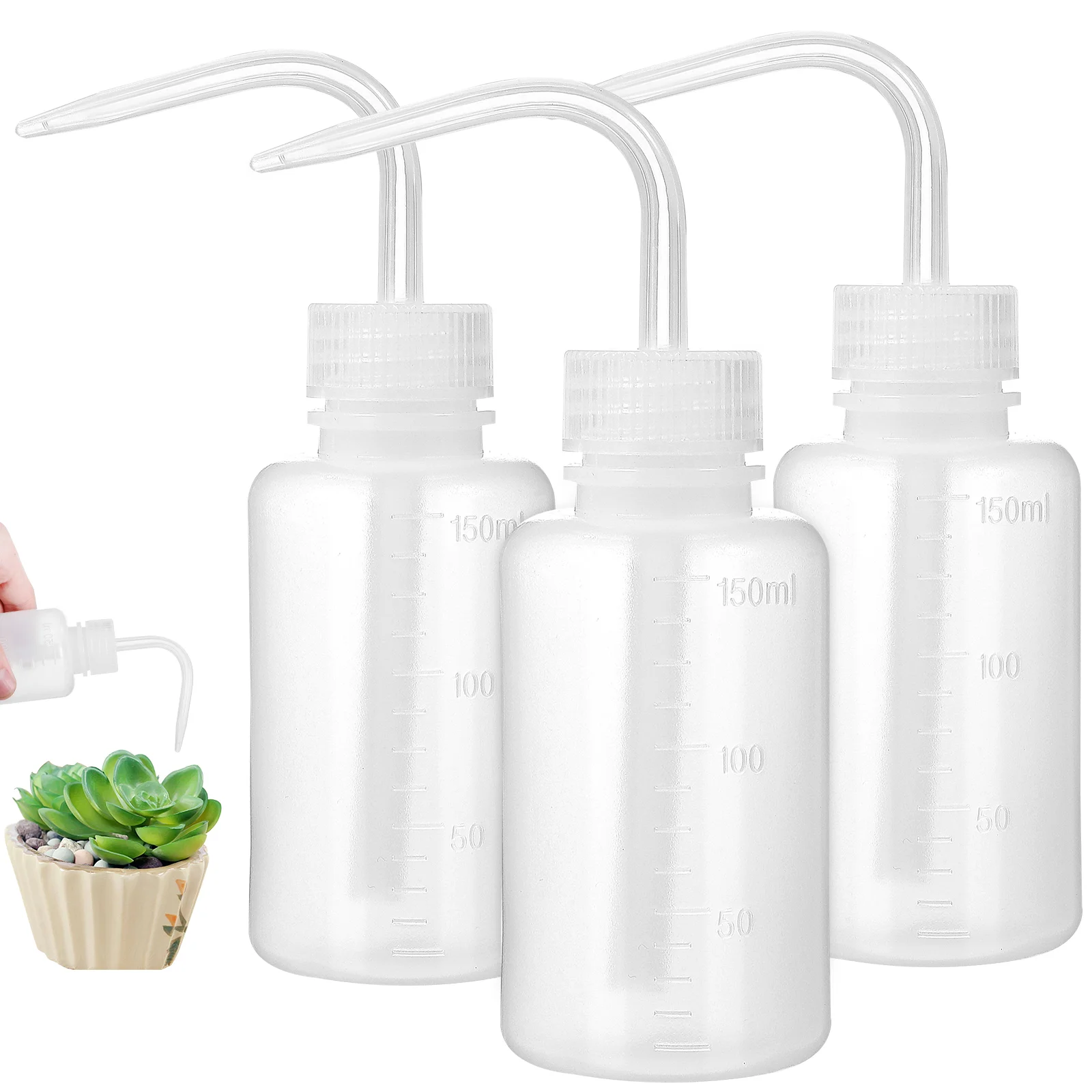 

3 Pcs Wash Bottle Plastic Squeeze Bottles Watering Tools for Succulent Plants Experiment Tattoo Supplies