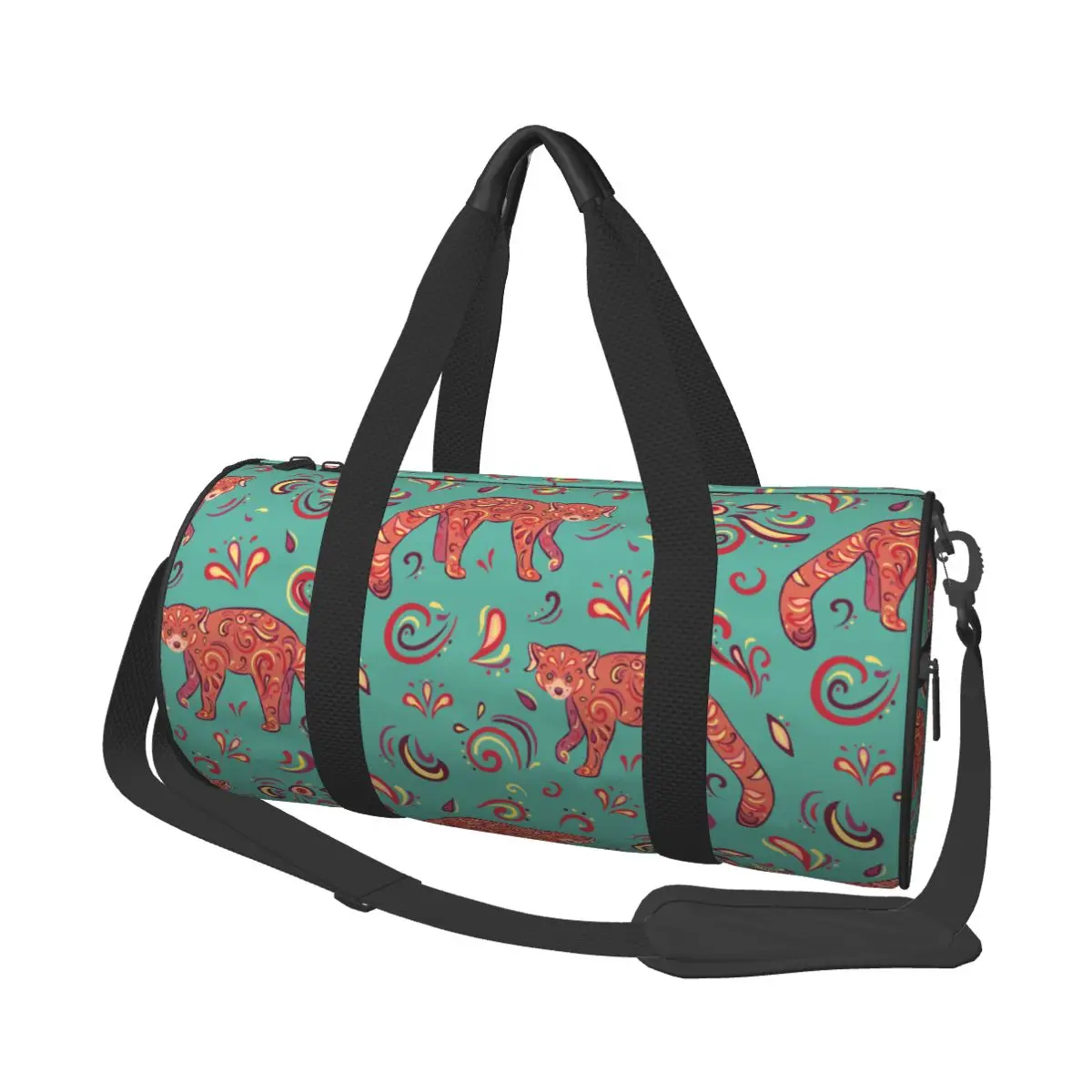 

New in Travel Bag tote Bag handbags Colorful Vector Seamless Pattern Of Red Panda
