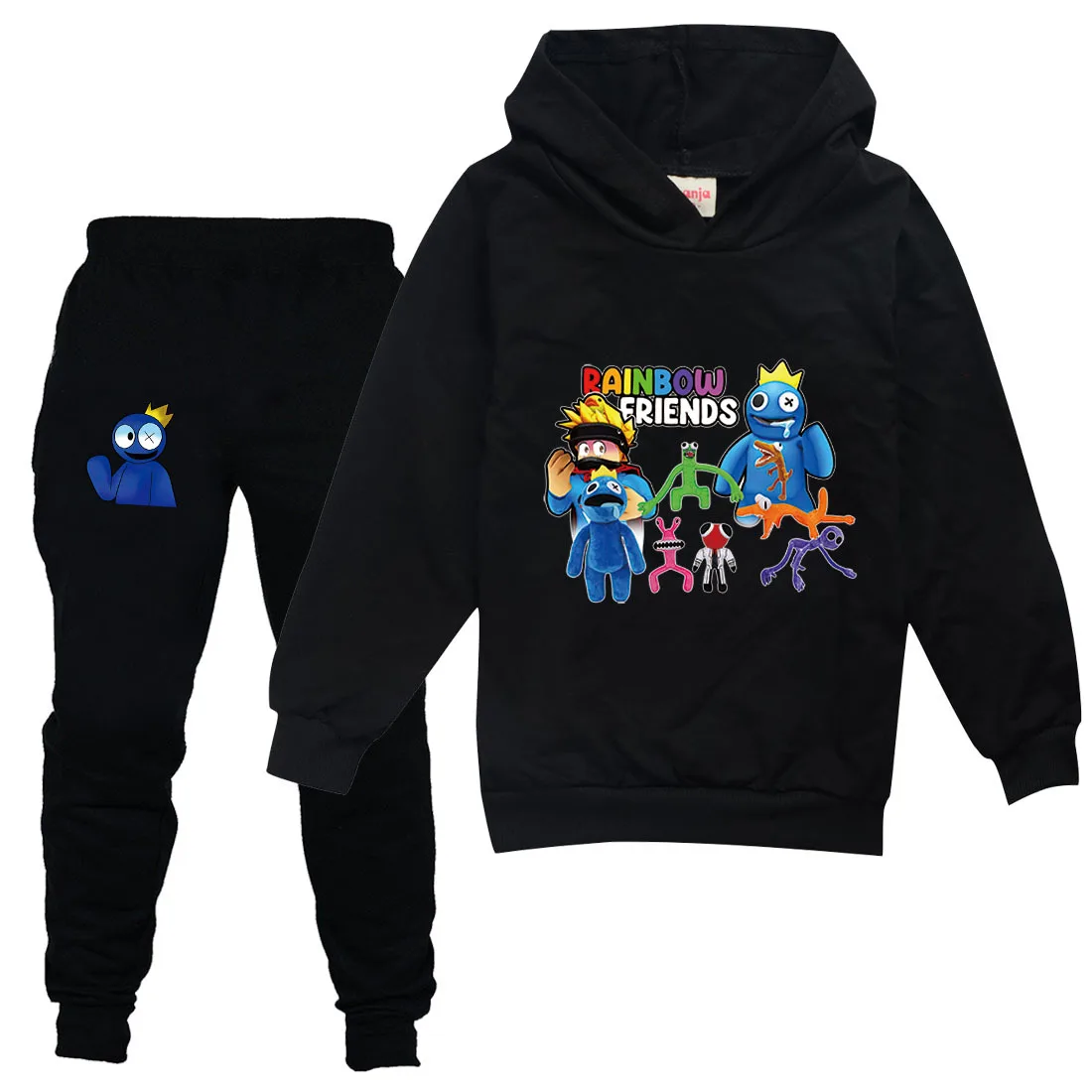 

Kids Baby Rainbow Friends Clothe Set Autumn Print Sets 2Pcs Long Sleeve Sweatshirt+Pants Child Boys Girls Cartoon Styles Outfits