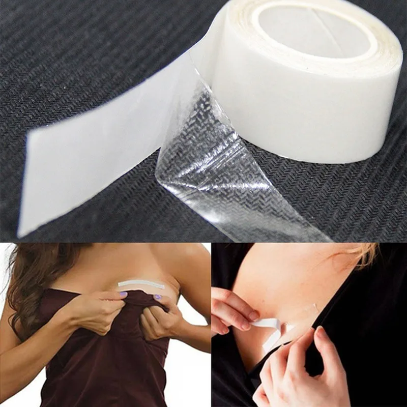 

Водонепроницаемая тканевая лента для платья, 5 м, двусторонняя клейкая лента для секретного тела, безопасная прозрачная фотография