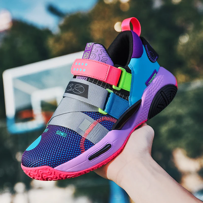 QNX-8999 Mens Basketball Sneakers Fashion Non-Slip Gym Training Sports Shoes for Kids Wearable ForMotion Basketball Shoes 2023