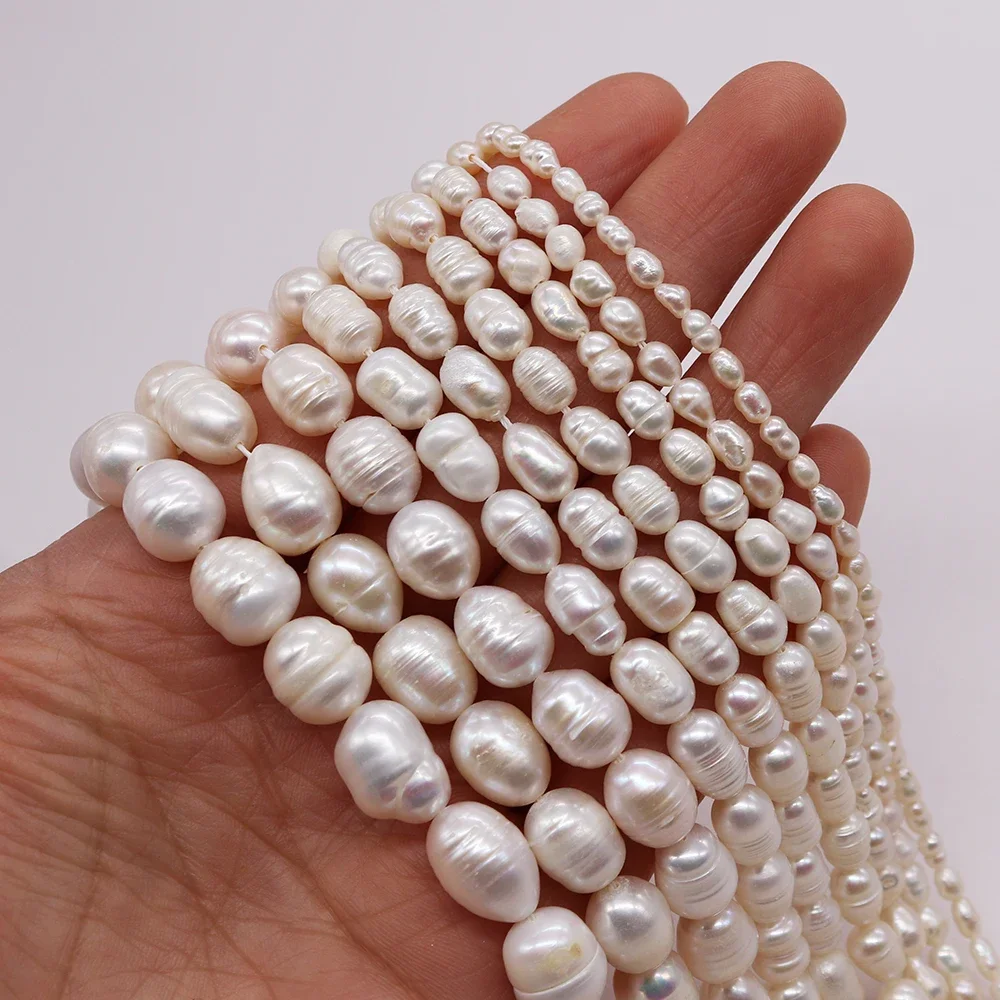 100% натуральный пресноводный жемчуг 2-3 мм бусины в форме белого риса для