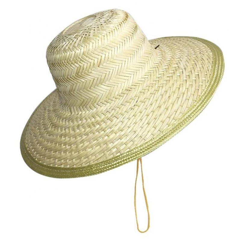 

Соломенная кепка для взрослых, шляпа от солнца с широкими полями, дышащая кепка рыбака, плетеная из бамбука, шапка для рыбалки,