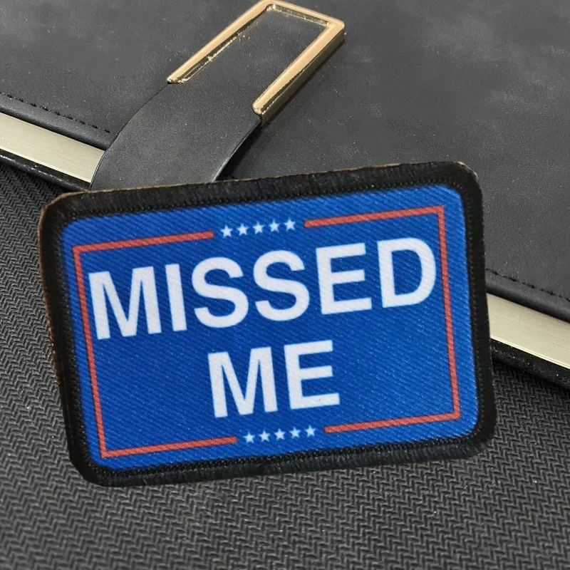 Тактический значок Trump Assassination Attemp нашивки Fight 2024 наклейка на рюкзак с