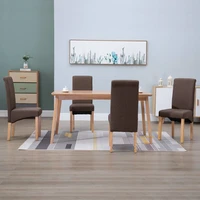 kitchen dining chairs set of 4 for dining room home modern decor 4 pcs brown fabric