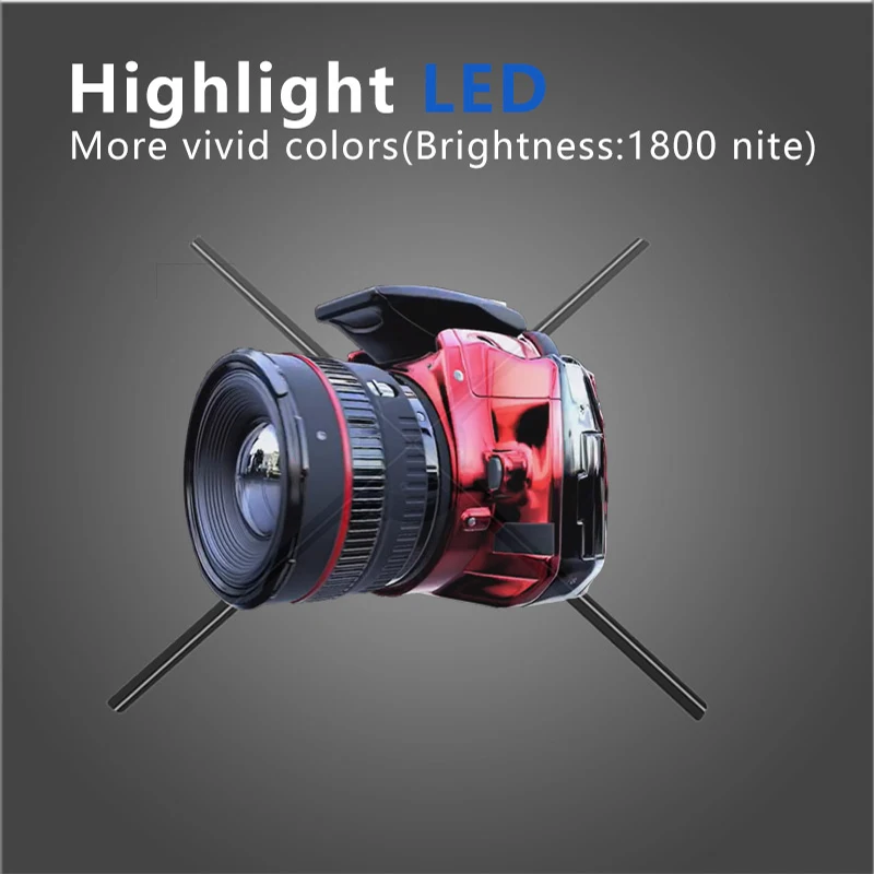 77 см Водонепроницаемая голограмма рекламный проектор 3D светодиодный