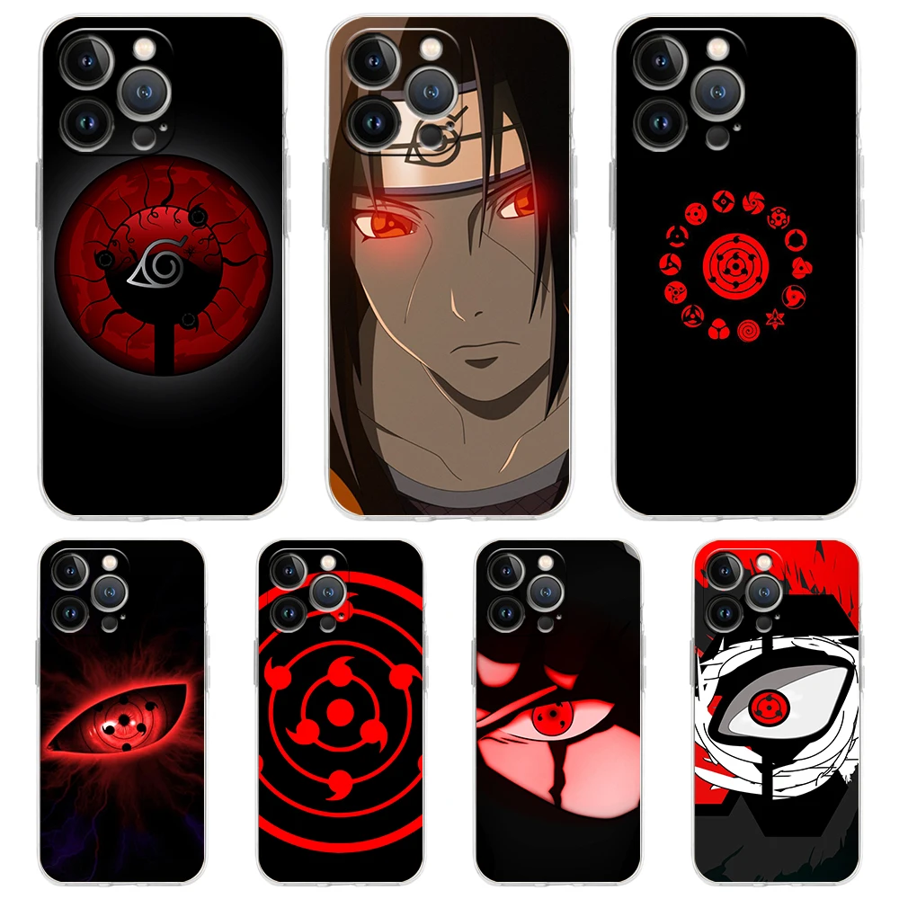 

Anime Cloud Red Eye Smart Soft Transparent Phone Case Cover for iPhone 13 12 11 Pro Max X XR 8 7 Plus SE2020 XS Max Luxury Shell