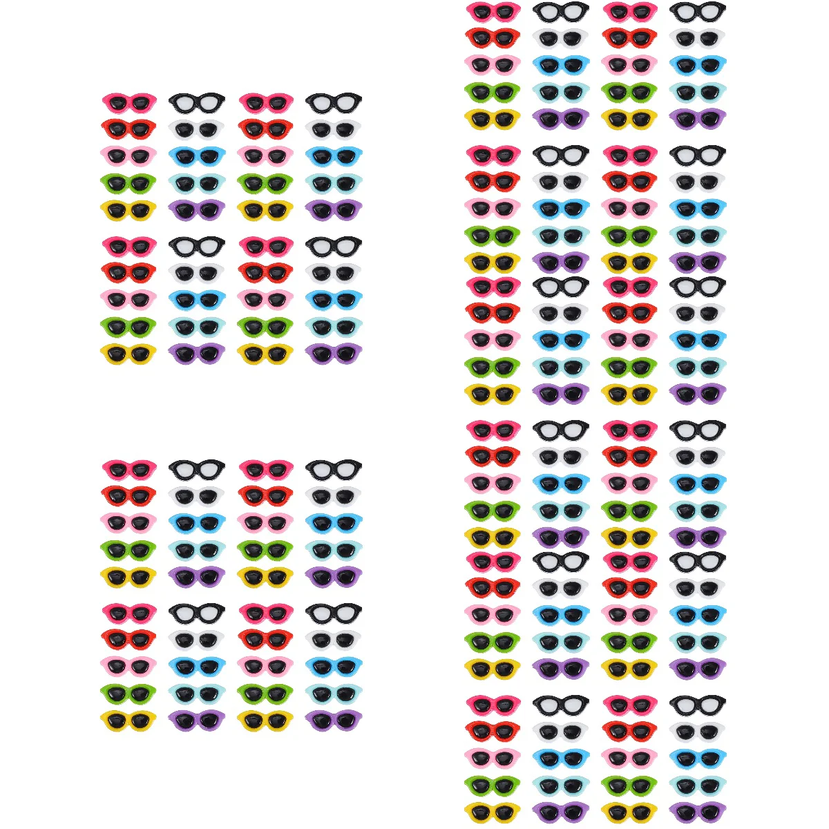 

200 Pcs Circle Earrings Sunglasses Hairpin Scrapbooking Charm Flatback Jewelry Crafts 4.2x1.6cm Girls Resin Carfts