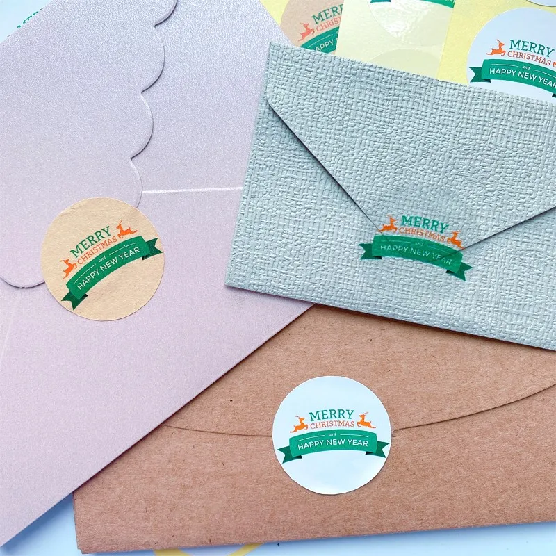 

500pcs Christmas New Year series stickers paper Sticker for Handmade Products baking Gift seal sticker label