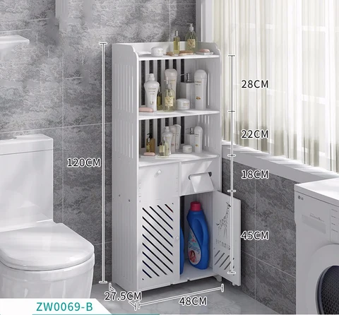 ZW0072 Land, ПВХ, деревянно-пластиковая доска, металлический шкаф для туалета, шкаф для хранения салфеток, боковой шкаф