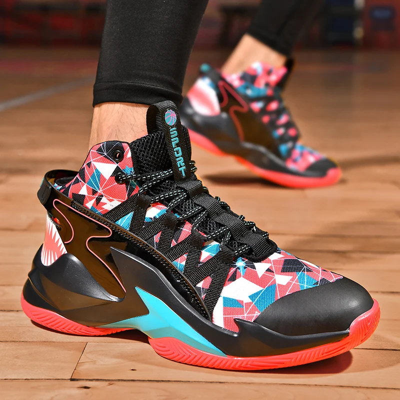 Professional Mens Retro Basketball Shoes Boy Cushioning Athletic Shoes Comfortable Basketball Sneakers Casual Sport Tennis Shoes