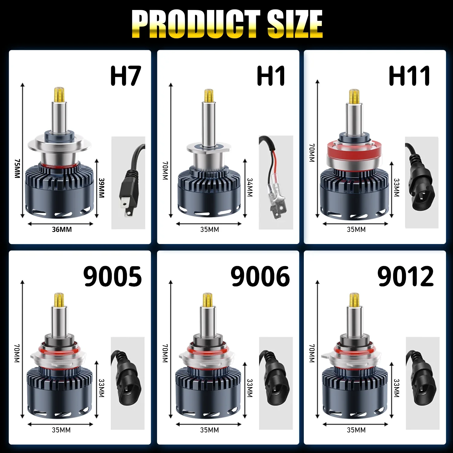 CBPZYUY H7 LED 360 Canbus 120 Вт H11 H1 9005 HB3 9006 HB4 H8 9012 HIR2 H4 Светодиодные фары Автомобильные 6000K