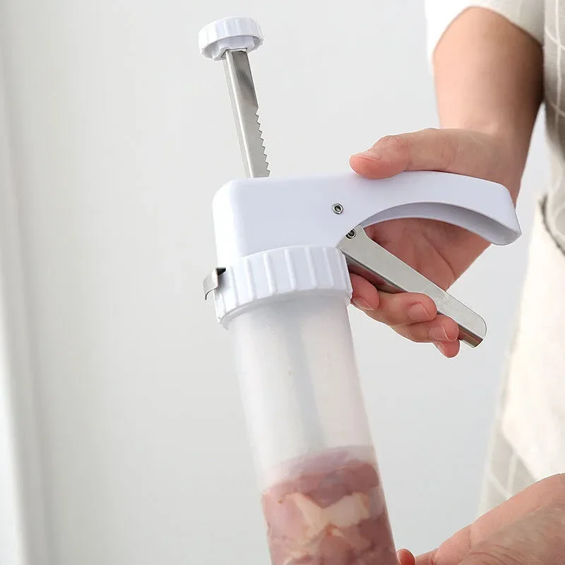 

1 шт. колбасный шприц, шприц для мяса, креативная прочная колбасная машина из нержавеющей стали, трубчатая колбасная машинка для фото