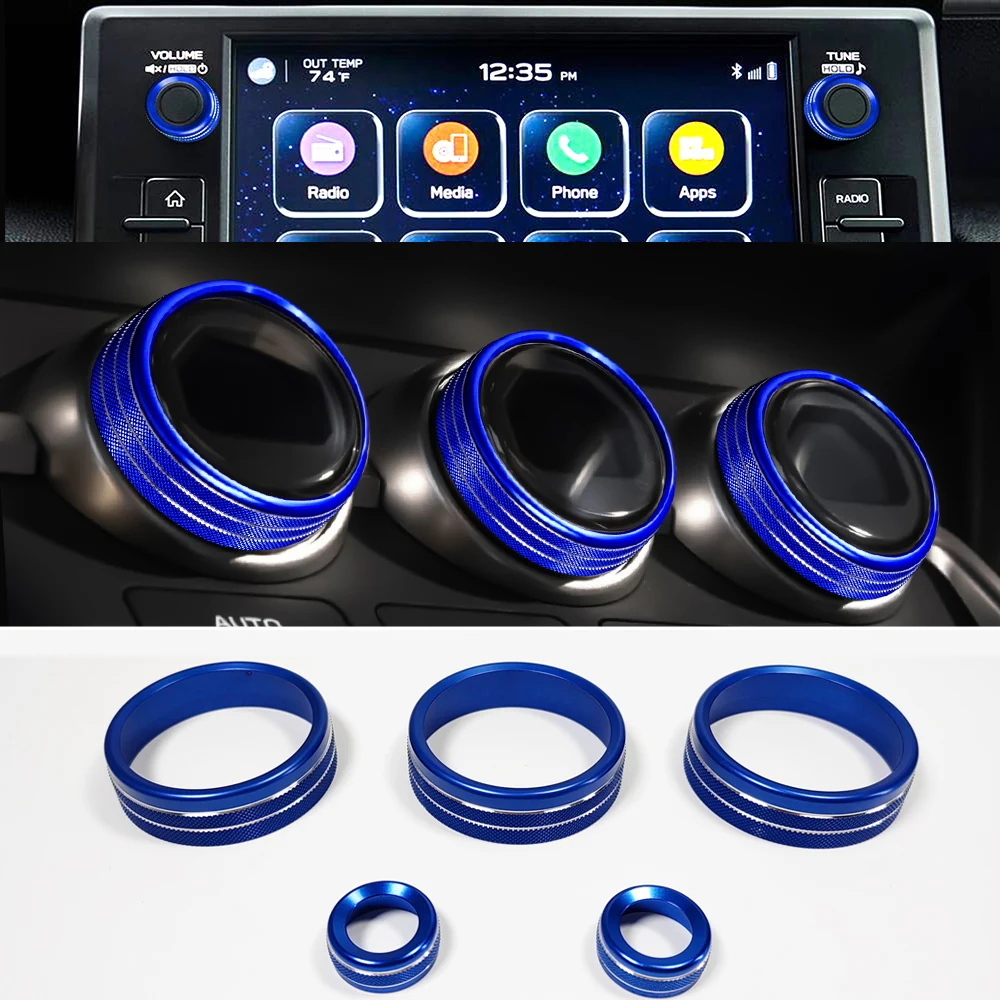 

Ручка переключателя кондиционера для Subaru BRZ GR86 2021 2022 2023 2024, крышка звуковой ручки, крышка аудиоручки из алюминиевого сплава, отделочное кольцо