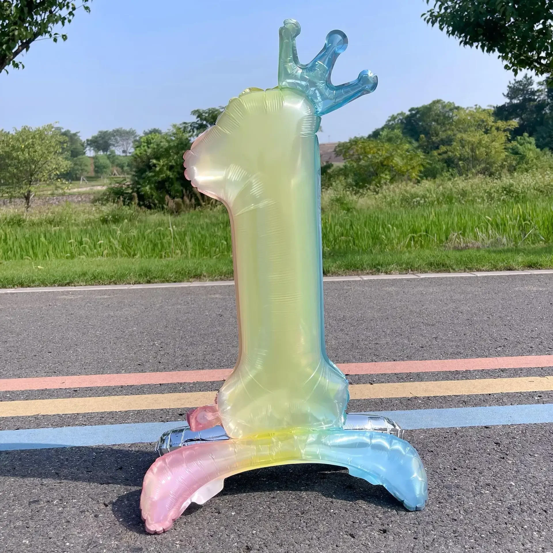 

Новые хрустальные градиентные 32-дюймовые фольгированные воздушные шары с подставкой для цифр и толпами, Globos 0-9, украшения для дня рождения, свадьбы