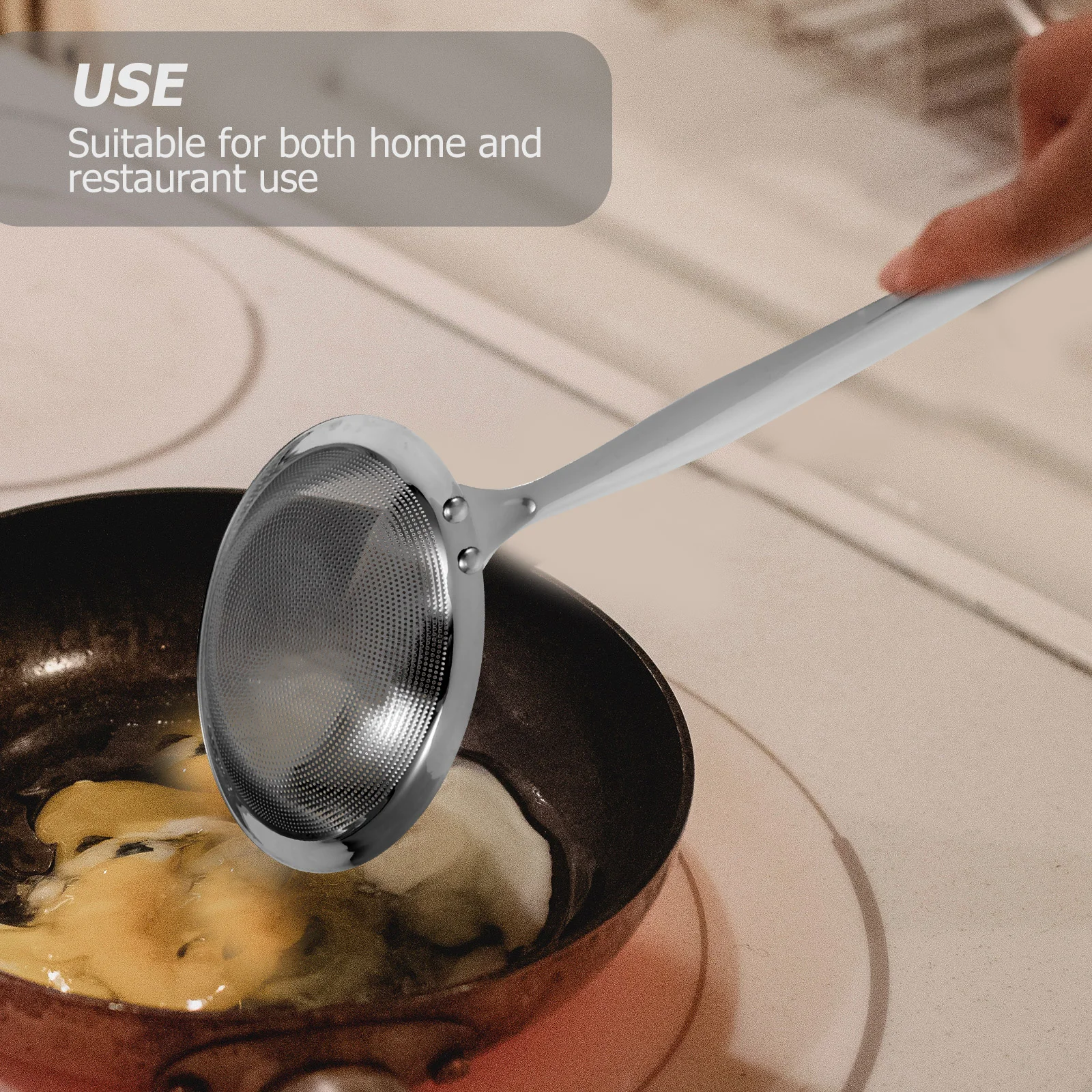 

Skimming Spoon Stainless Steel Colander Kitchen Deep Fryer for Spaghetti Pasta