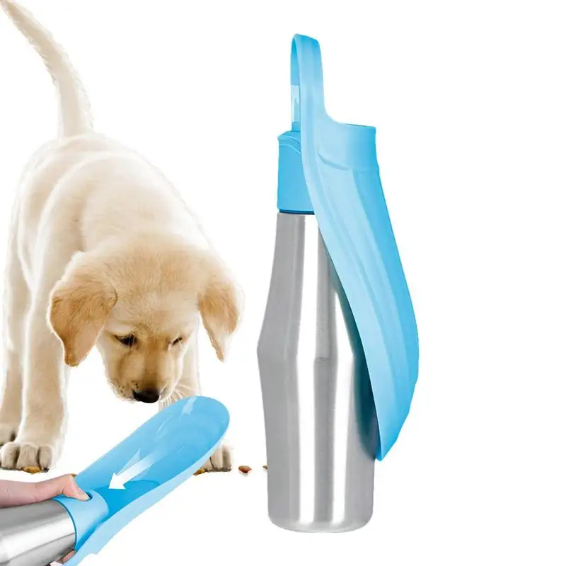 

Переносная бутылка для воды для собак, дозатор воды для домашних животных, Герметичная Бутылка из нержавеющей стали для питья, для прогулок и походов