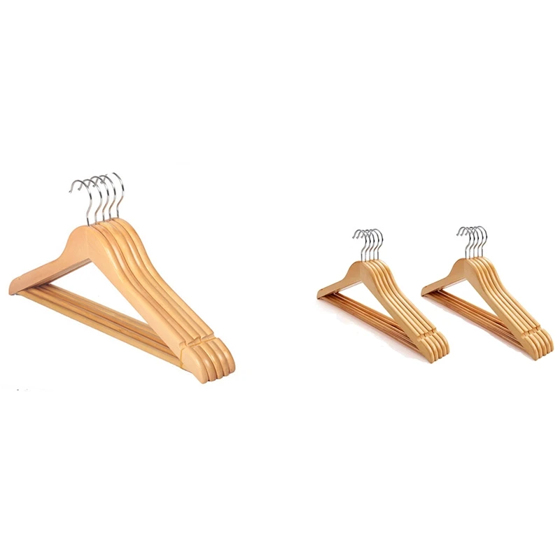 

Solid Wood Hangers For Clothes Drying Rack Clothing Non-Slip Wooden Hangers Suit Shirt Sweaters Dress Organizer