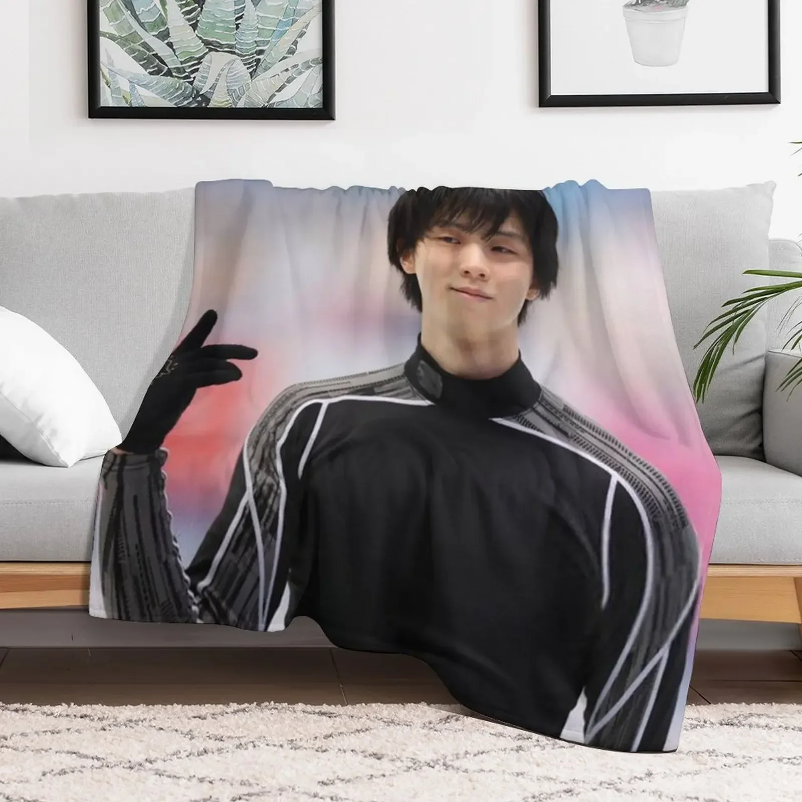 Фото Одеяло Yuzuru Hanyu, декоративное одеяло для младенцев, одеяло для дивана, одеяла №1