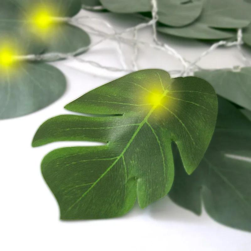 1.5/3м Гирлянда из тропических пальмовых листьев с лампой, искусственная черепаха на светодиодной гирлянде, Гавайская вечеринка на пляже, свадебное украшение.