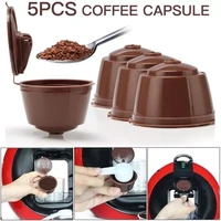 5pcs reusable coffee capsule for nescafe dolce gusto filters stainless steel mesh for dolci gusto pod cup coffee machine tool