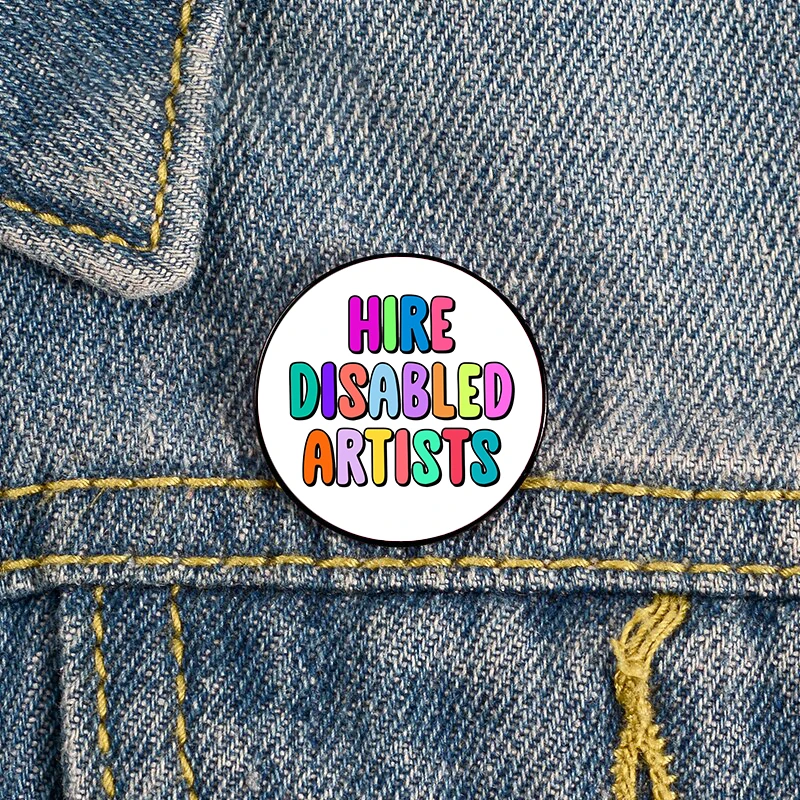 

Hire disabled artists Printed Pin Brooches Shirt Lapel teacher tote Bag backpacks Badge Cartoon gift brooches pins for women