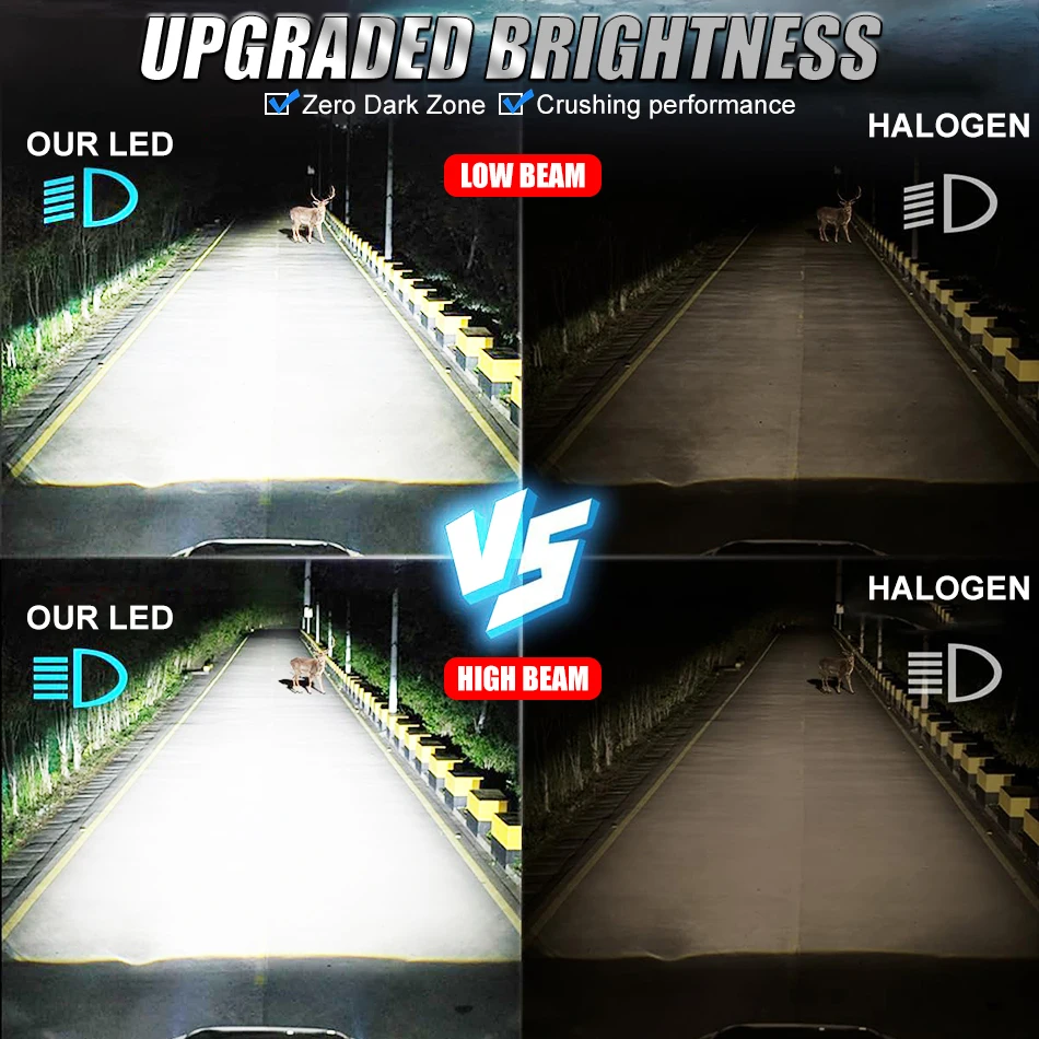 Лампа DualVision H7 светодиодный Canbus Headlightv H4 H1 H11 H9 H8 9005 9006 HB3 HB4 9012 HIR2 9570 CSP 12 В