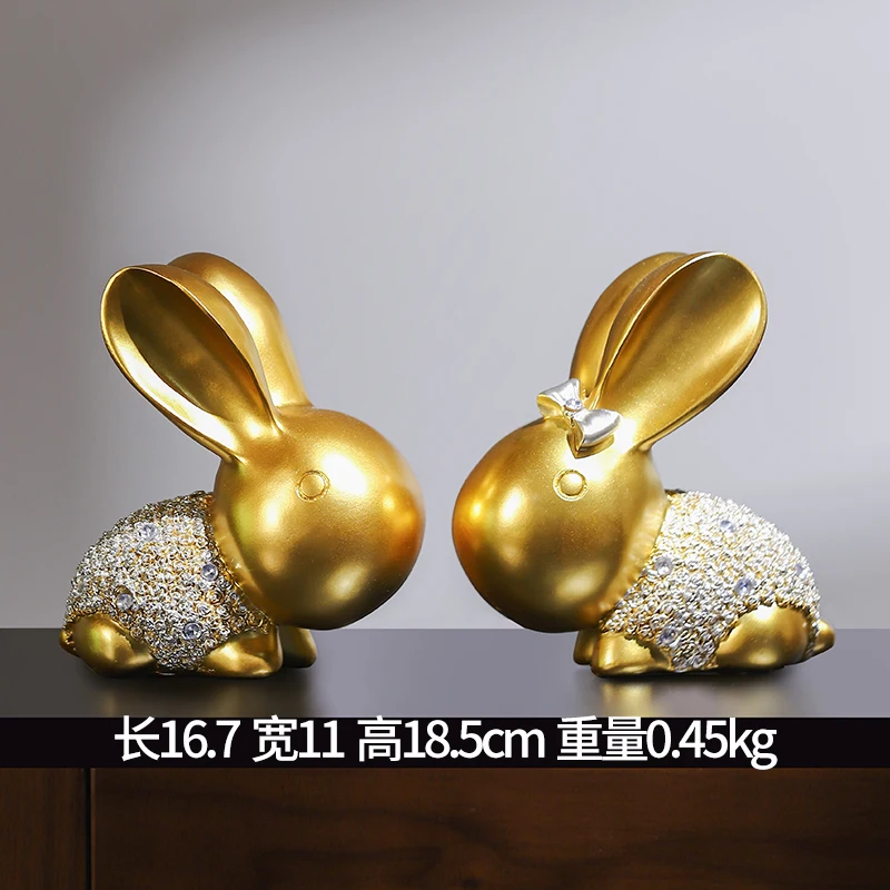 

Modern Home Living Room Wine Cabinet Bedroom Small Rabbit Craft Decoration Decoration Bookcase Bookshelf Animal Decoration