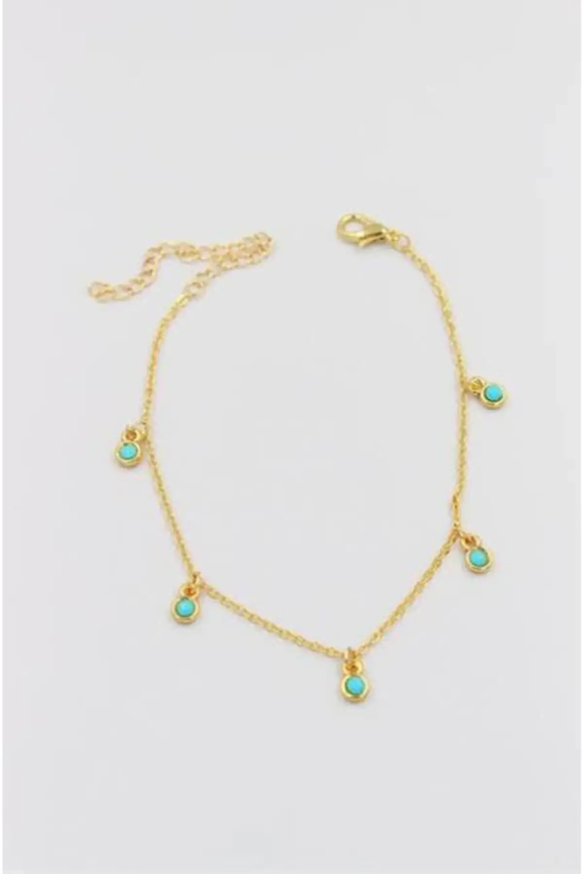 

Женский браслет с голубым камнем