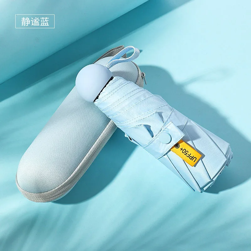 

Sun Rain Umbrella Women With Box Mini Umbrella 5 Folding Umbrella Girls Pocket Portable UV Protection Parasol Travel Sombrilla