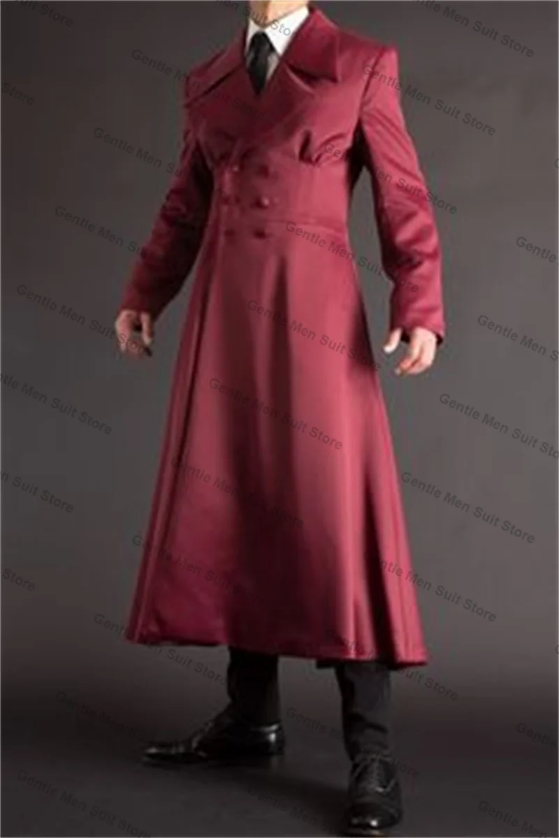 Длинные черные мужские костюмы комплект из 2 предметов: пиджак + брюки смокинг для