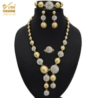 african bead jewelry set dubai plated ladies luxury jewellery indian bride wedding collection necklace earrings for women sets
