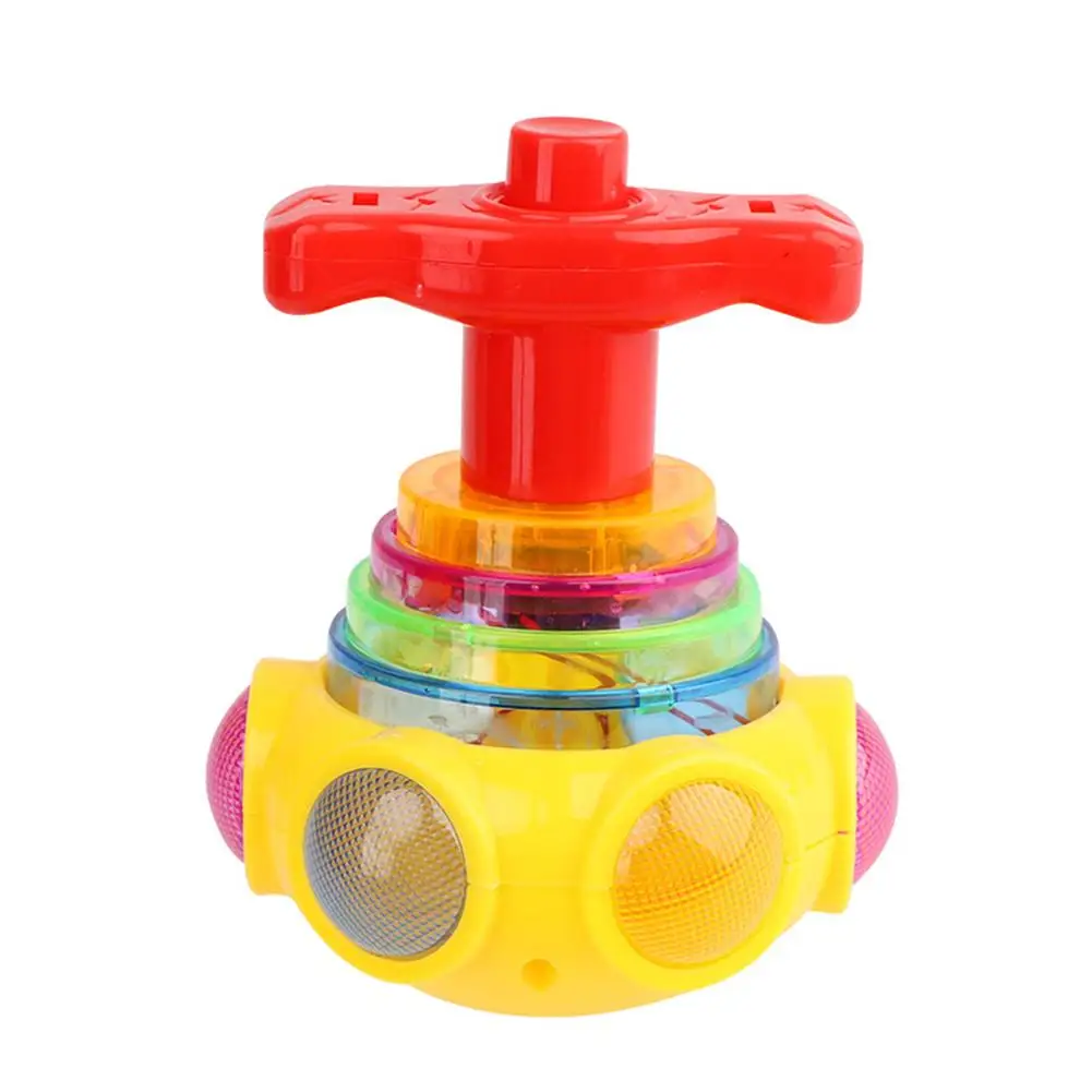 

Colorful Flashing Gyro Lights and Music Spinning Toy With Launcher Eco-friendly Non-toxic For Children's Festival Gifts