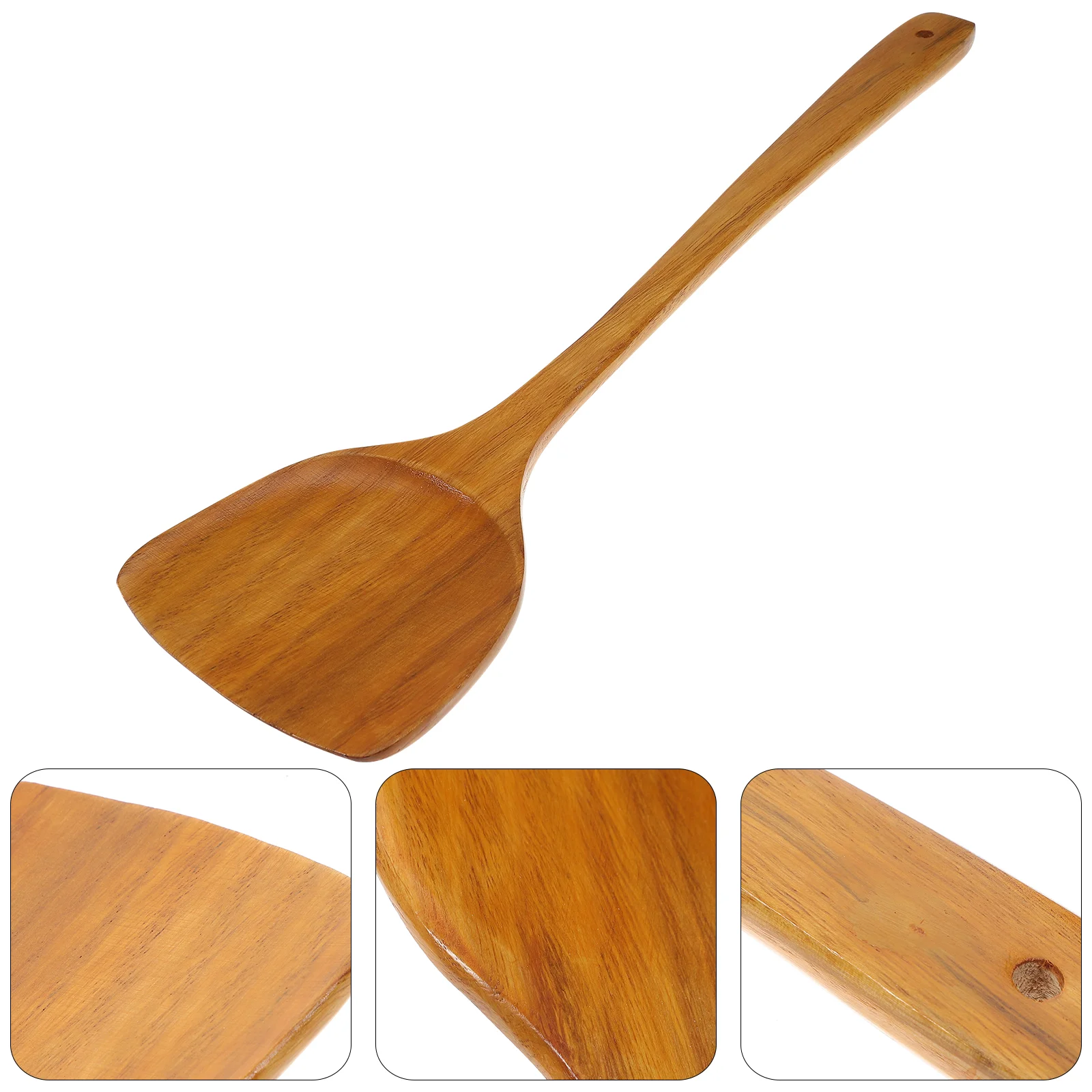 

Spatula Cooking Wooden Wood Turner Kitchen Utensils Wok Nonstick Handle Scoop Tool Utensil