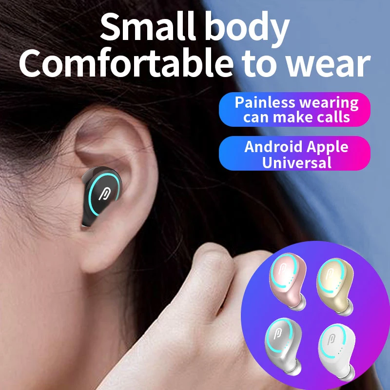 

Mini Single Bluetooth-compatible Earphones Wireless Earbuds In Ear Handsfree With Mic Stereo Sport Bluetooth-compatible Headset