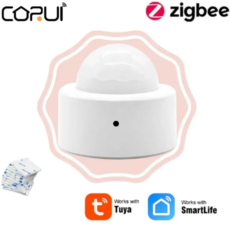 

CORUI Tuya Zigbee 3.0 Human Body PIR Motion Sensor Wireless Home Security Need ZigBee Gateway Work With Smart Life App