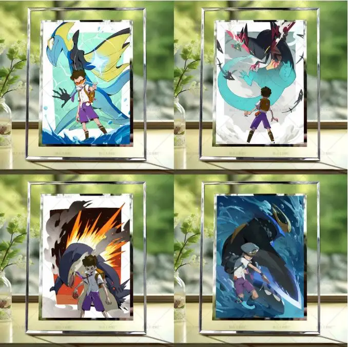 Плакат с изображением покемона акриловая карточка кирпичная фоторамка высокая