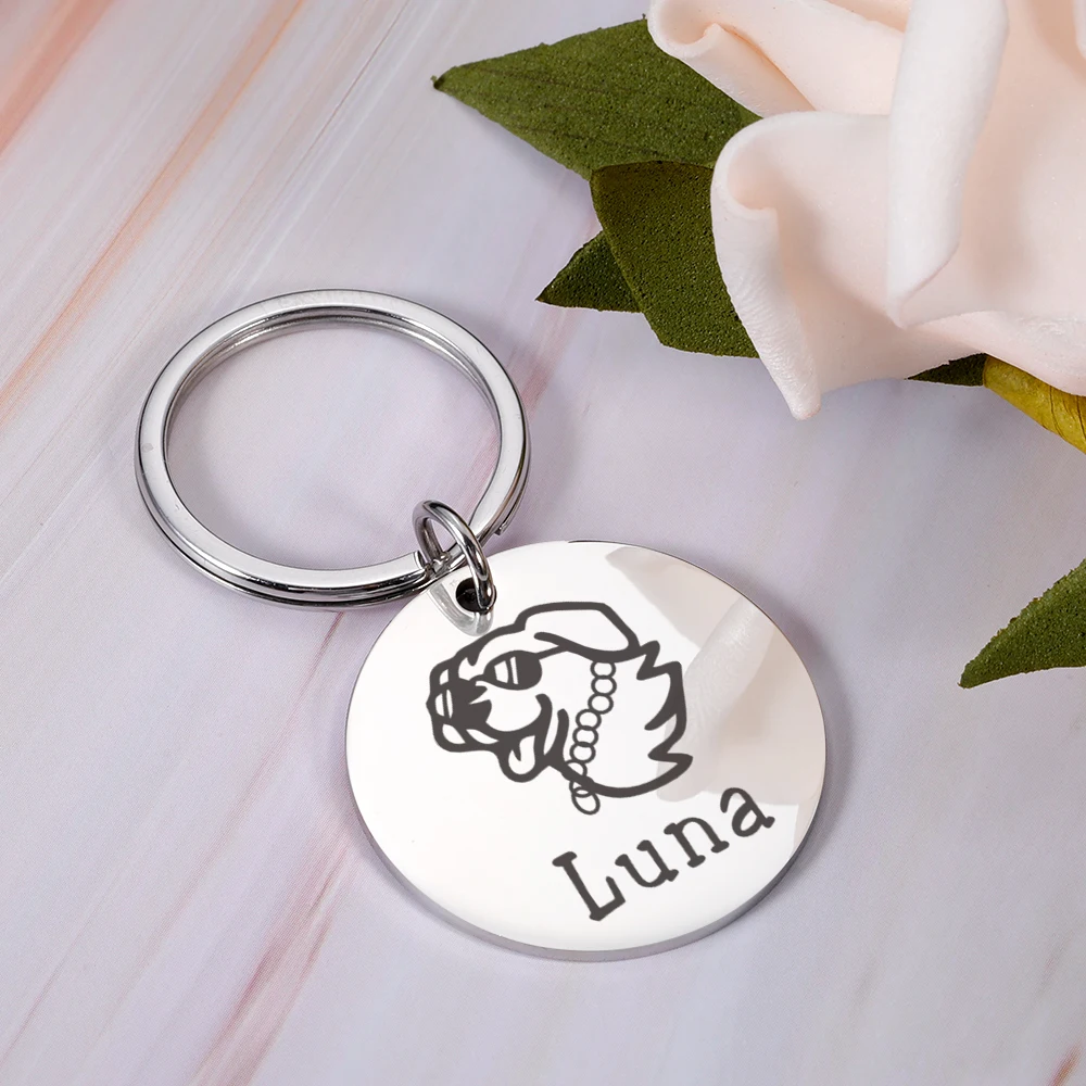 

Personalized Dog ID Tag Engraved Cat Dog Puppy Kitten Pet Anti-lost Name Customized Collar Tags Pendant Pet Accessories Pendant