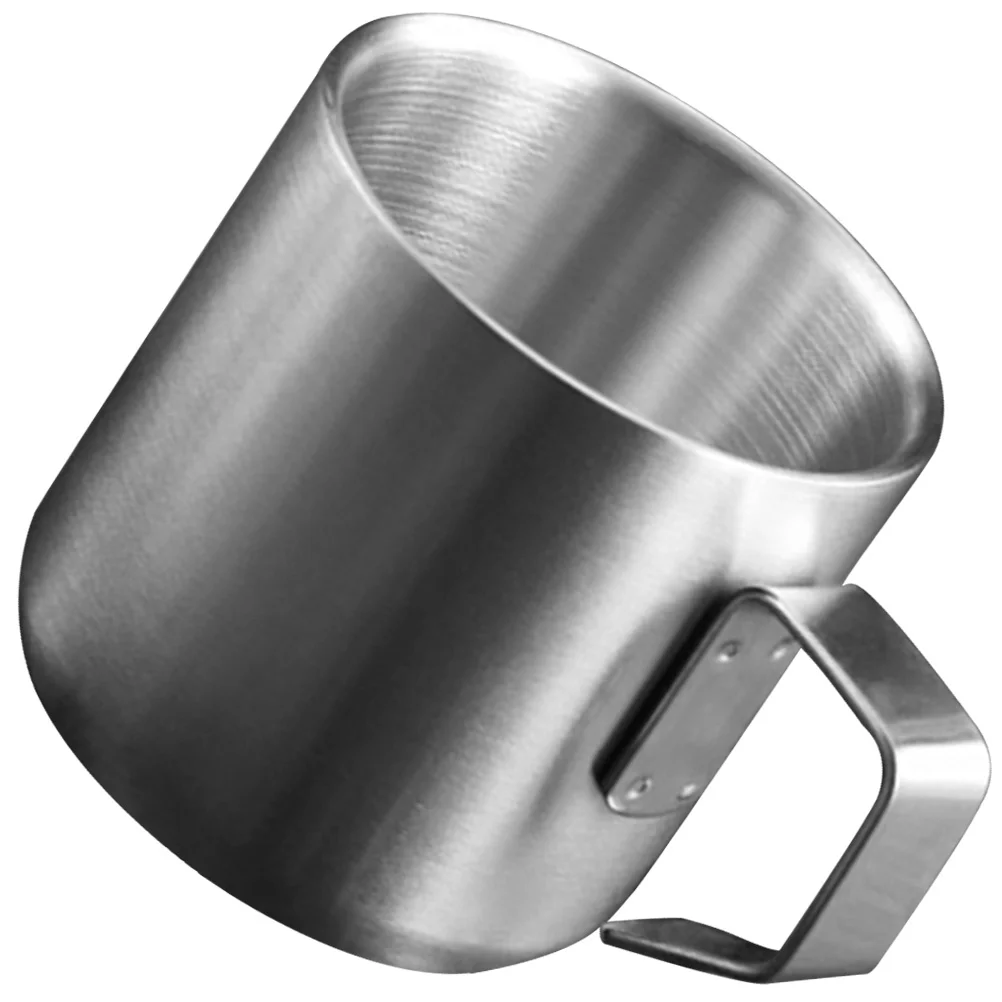 

Cup Mugs Mug Coffee Metal Stainless Steel Camping Handle Withcups Breakfast Travel Water Drinking Large Enamel Beer Campfire