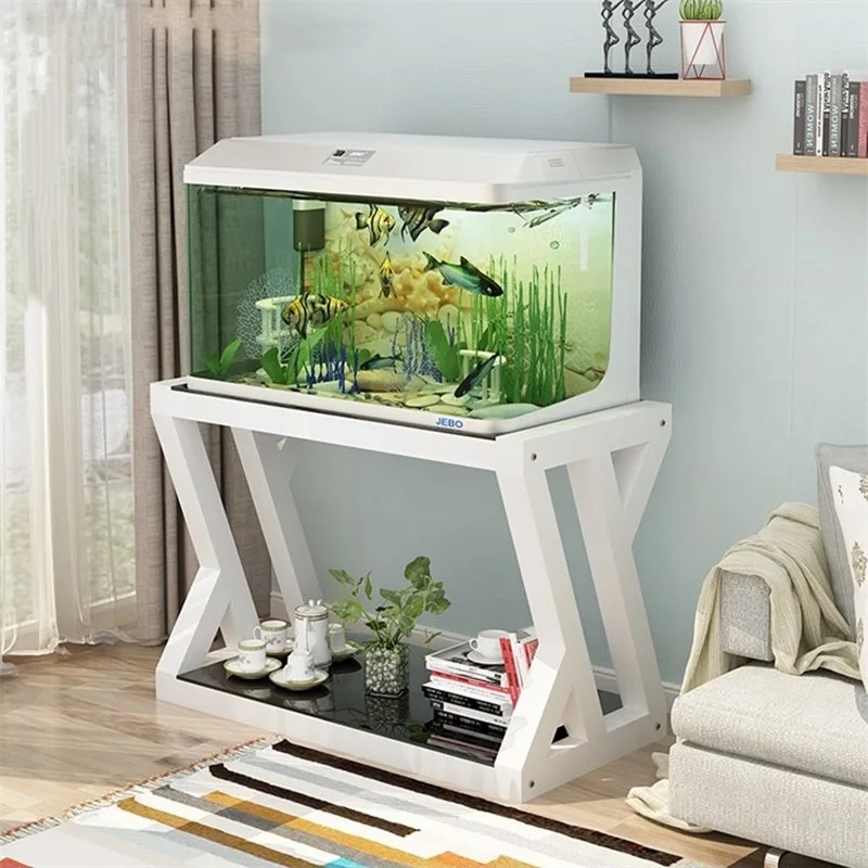 

Steel Wood Fish Tank Shelf Household Living Room Base Iron Shape Small Aquarium Base Cabinet Partition Fish Tank Chassis
