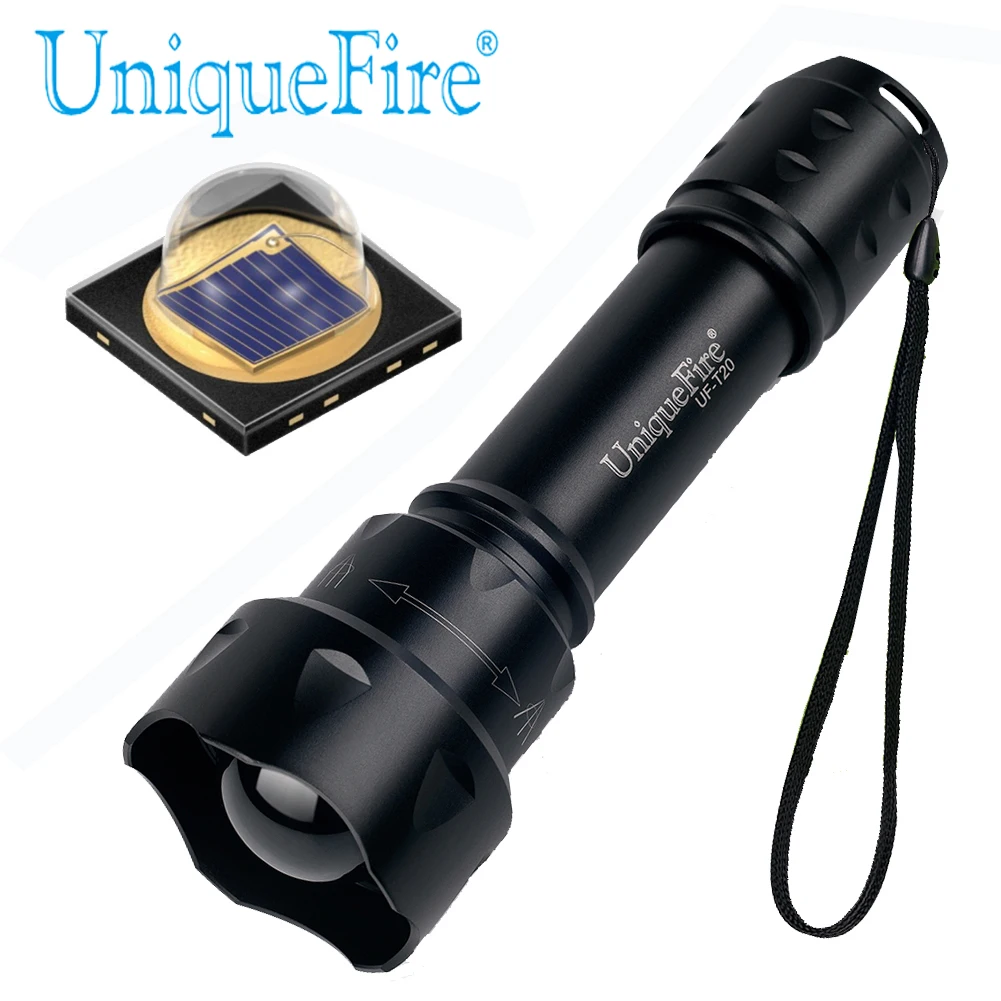 

UniqueFire T20 LED Flashlight 5W IR 850nm 3 Modes Zoomable Infrared Light Night Vision illuminator Outdoor Hunting Torch