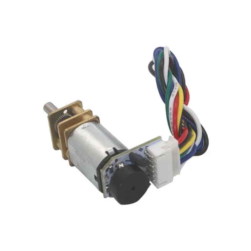 Редукторный электродвигатель JM 6 В, от 39 об/мин до 1500 об/мин, полностью металлическое редукторное колесо, снижение скорости, микро-кодировщик, редукторный электродвигатель для мини-робота, двигатель постоянного тока