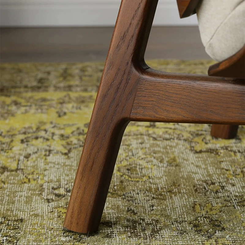 Скандинавский диван-стул из твердой древесины для отдыха Роскошная домашняя