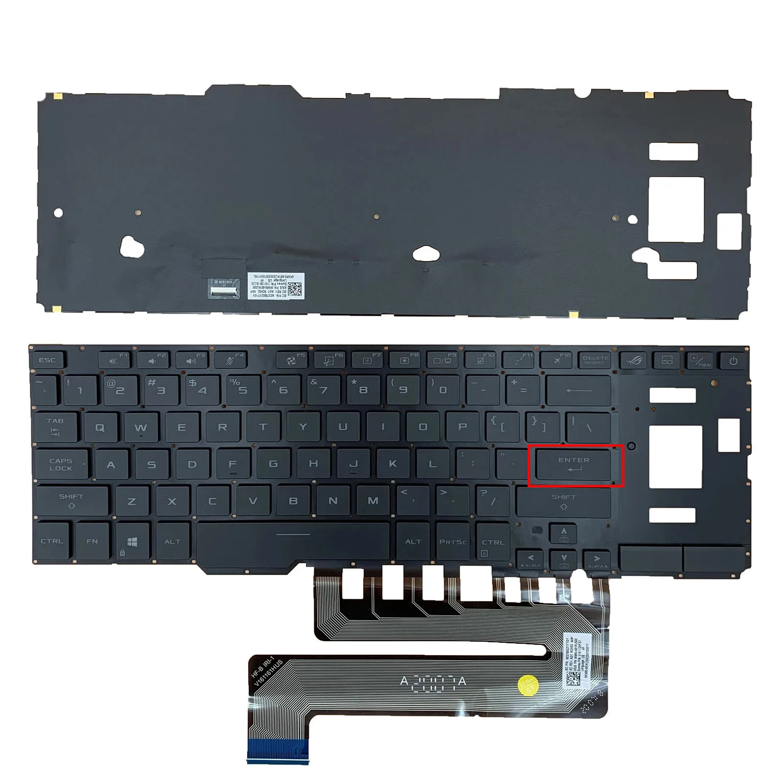 Фото Американская клавиатура для ноутбука с RGB-подсветкой для Asus ROG Zephyrus Duo 15 дюймов GX550L GX550 GX551 GX551Q GX550LXS GX550LWS №1